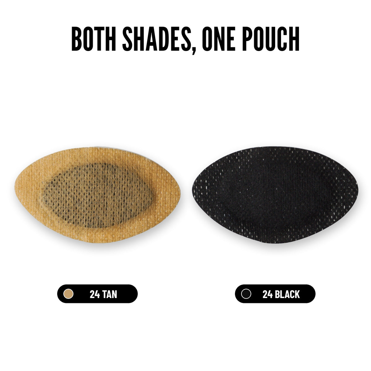 Tan and Black Adhesive Eye Patches