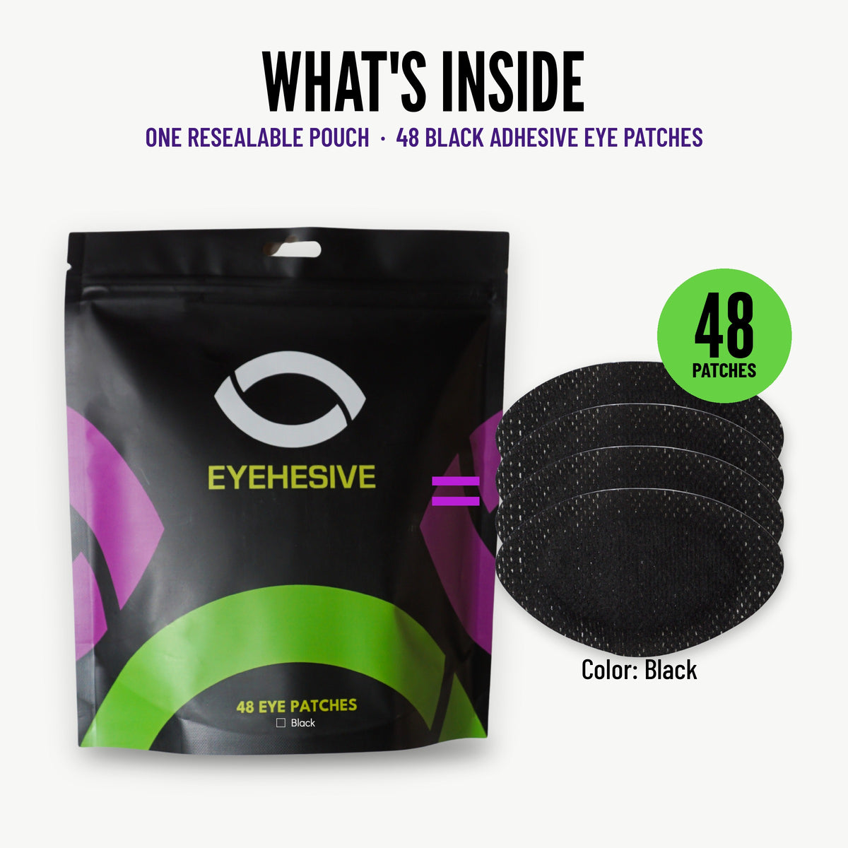 Black Adhesive Eye Patches